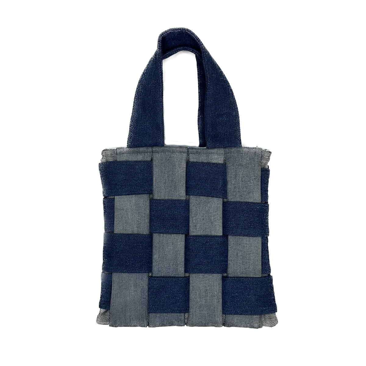 Plaid Pattern Denim Shoulder Bag