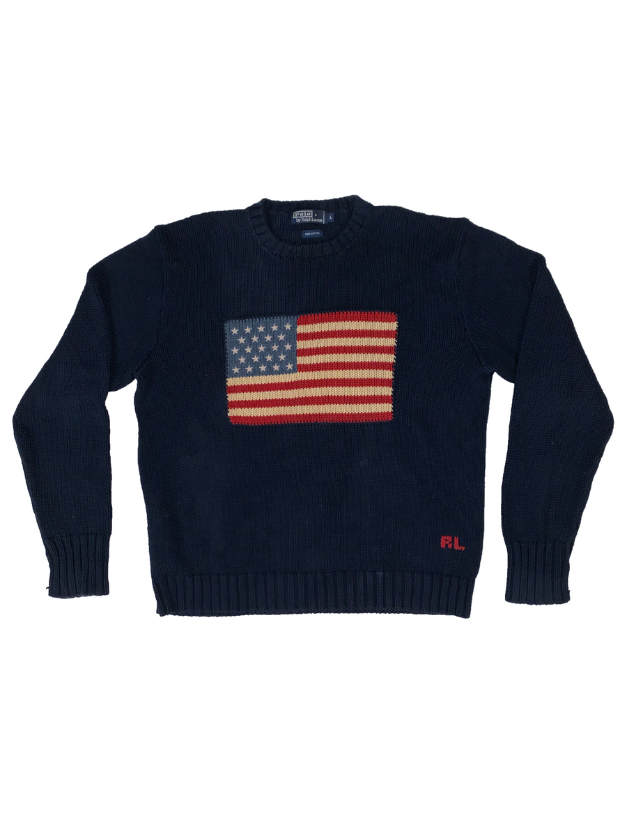 Flag sweater hot sale ralph lauren